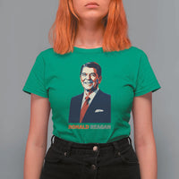 Ronald Regan T Shirt For Women American Flag US President