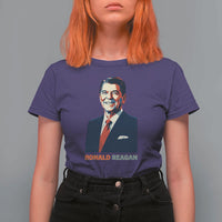 Ronald Regan T Shirt For Women American Flag US President