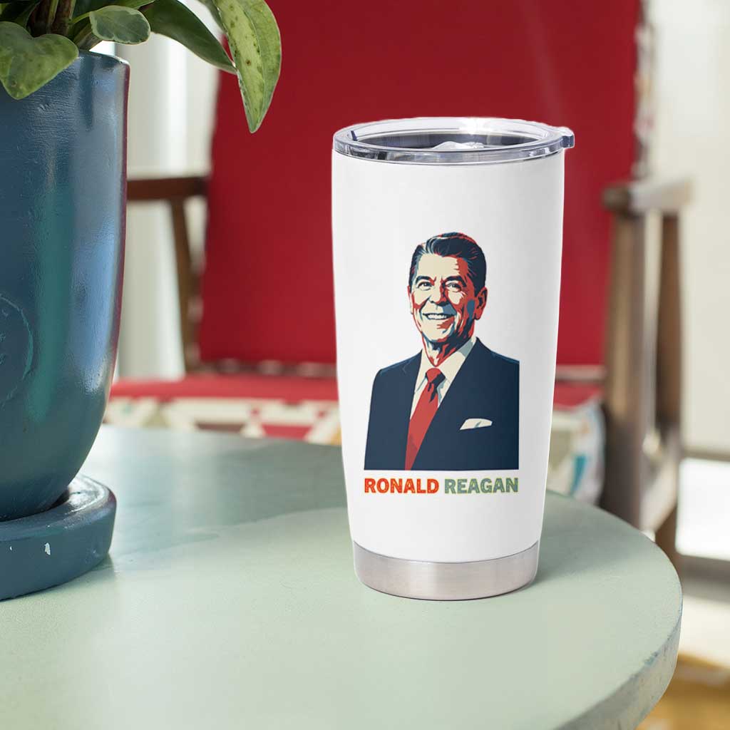 Ronald Regan Tumbler Cup American Flag US President