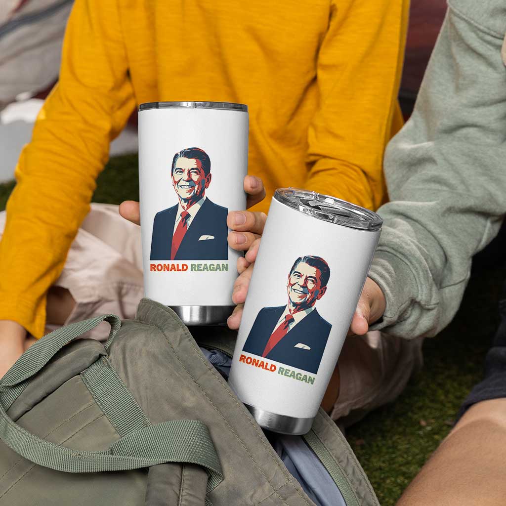 Ronald Regan Tumbler Cup American Flag US President