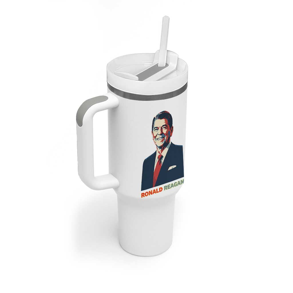 Ronald Regan Tumbler With Handle American Flag US President