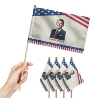 Ronald Reagan Patriotic Handheld Flag American Flag US President