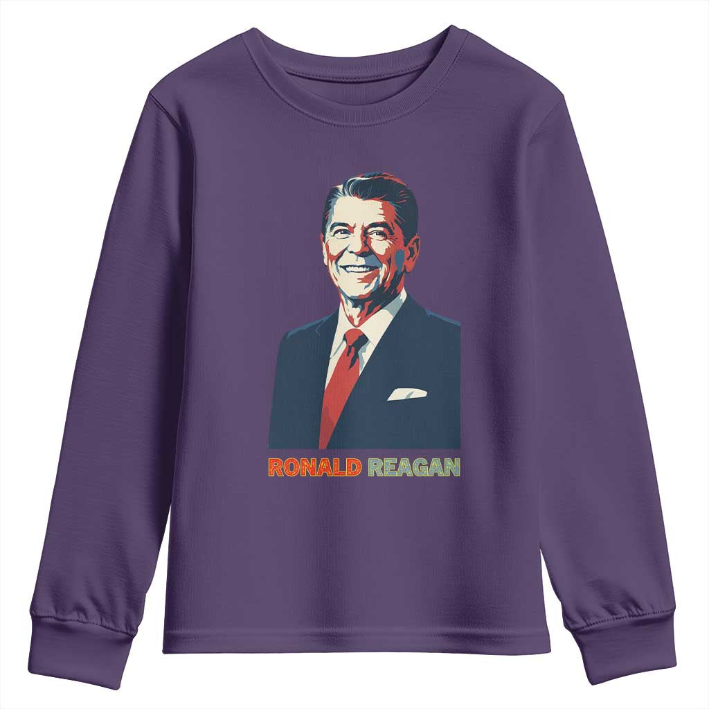 Ronald Regan Youth Sweatshirt American Flag US President