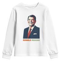 Ronald Regan Youth Sweatshirt American Flag US President