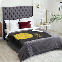 I Hate You Throw Blanket Vintage Yellow Happy Smile Face