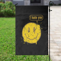 I Hate You Garden Flag Vintage Yellow Happy Smile Face