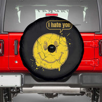 I Hate You Spare Tire Cover Vintage Yellow Happy Smile Face