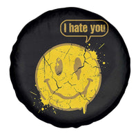 I Hate You Spare Tire Cover Vintage Yellow Happy Smile Face