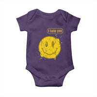 I Hate You Baby Onesie Vintage Yellow Happy Smile Face