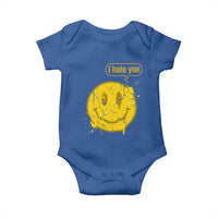 I Hate You Baby Onesie Vintage Yellow Happy Smile Face
