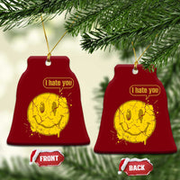 I Hate You Ceramic Ornament Vintage Yellow Happy Smile Face