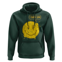 I Hate You Hoodie Vintage Yellow Happy Smile Face