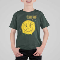 I Hate You T Shirt For Kid Vintage Yellow Happy Smile Face