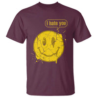 I Hate You T Shirt Vintage Yellow Happy Smile Face