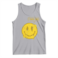 I Hate You Tank Top Vintage Yellow Happy Smile Face