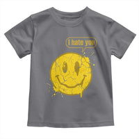 I Hate You Toddler T Shirt Vintage Yellow Happy Smile Face