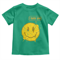 I Hate You Toddler T Shirt Vintage Yellow Happy Smile Face
