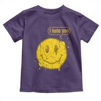 I Hate You Toddler T Shirt Vintage Yellow Happy Smile Face