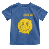 I Hate You Toddler T Shirt Vintage Yellow Happy Smile Face