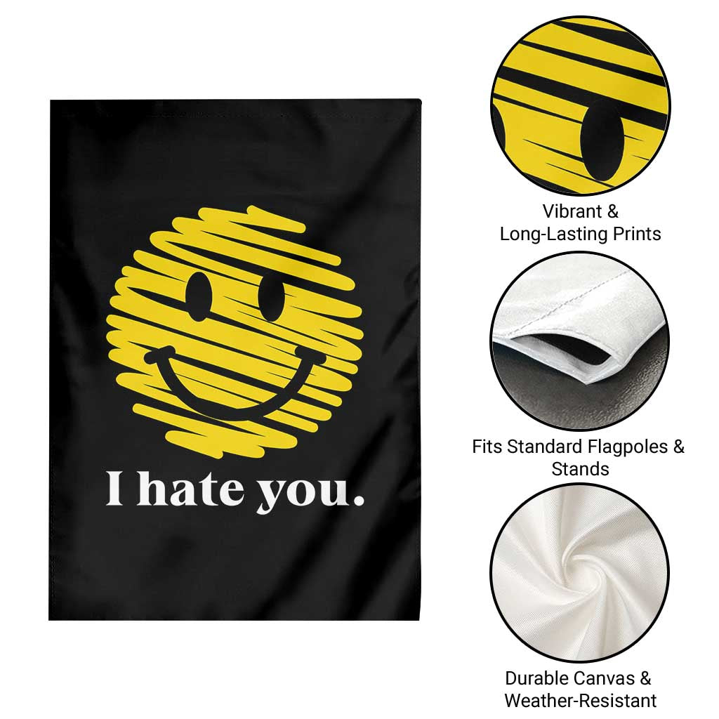 I Hate You Smile Face Meme Garden Flag Viral Sarcastic Humor