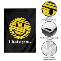 I Hate You Smile Face Meme Garden Flag Viral Sarcastic Humor