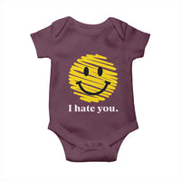 I Hate You Smile Face Meme Baby Onesie Viral Sarcastic Humor