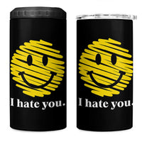 I Hate You Smile Face Meme 4 in 1 Can Cooler Tumbler Viral Sarcastic Humor