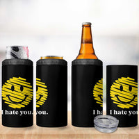 I Hate You Smile Face Meme 4 in 1 Can Cooler Tumbler Viral Sarcastic Humor