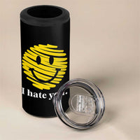 I Hate You Smile Face Meme 4 in 1 Can Cooler Tumbler Viral Sarcastic Humor