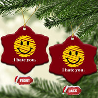 I Hate You Smile Face Meme Ceramic Ornament Viral Sarcastic Humor