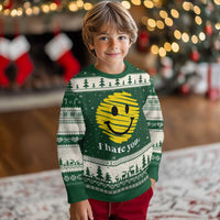 I Hate You Smile Face Meme Ugly Christmas Sweater Viral Sarcastic Humor