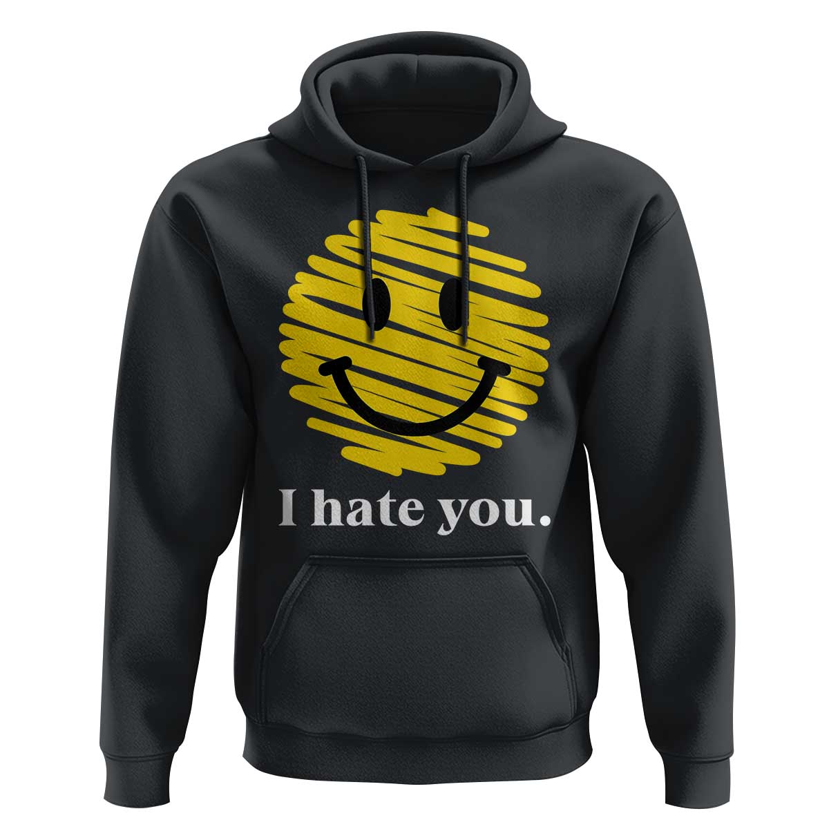 I Hate You Smile Face Meme Hoodie Viral Sarcastic Humor