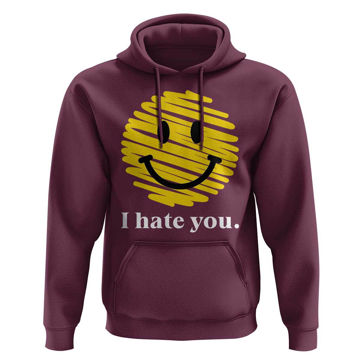 I Hate You Smile Face Meme Hoodie Viral Sarcastic Humor