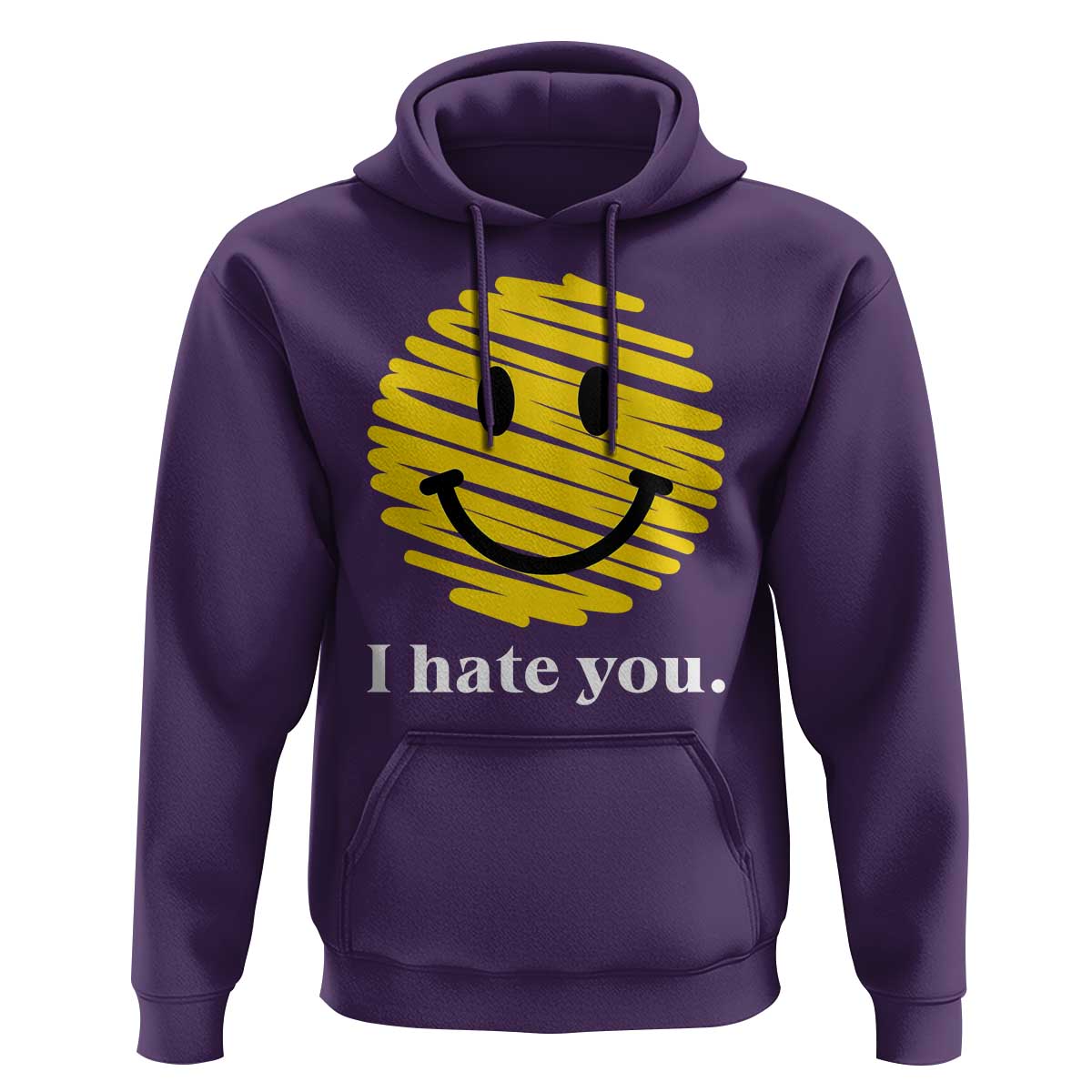 I Hate You Smile Face Meme Hoodie Viral Sarcastic Humor
