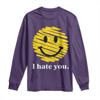 I Hate You Smile Face Meme Long Sleeve Shirt Viral Sarcastic Humor