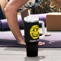 I Hate You Smile Face Meme Tumbler With Handle Viral Sarcastic Humor