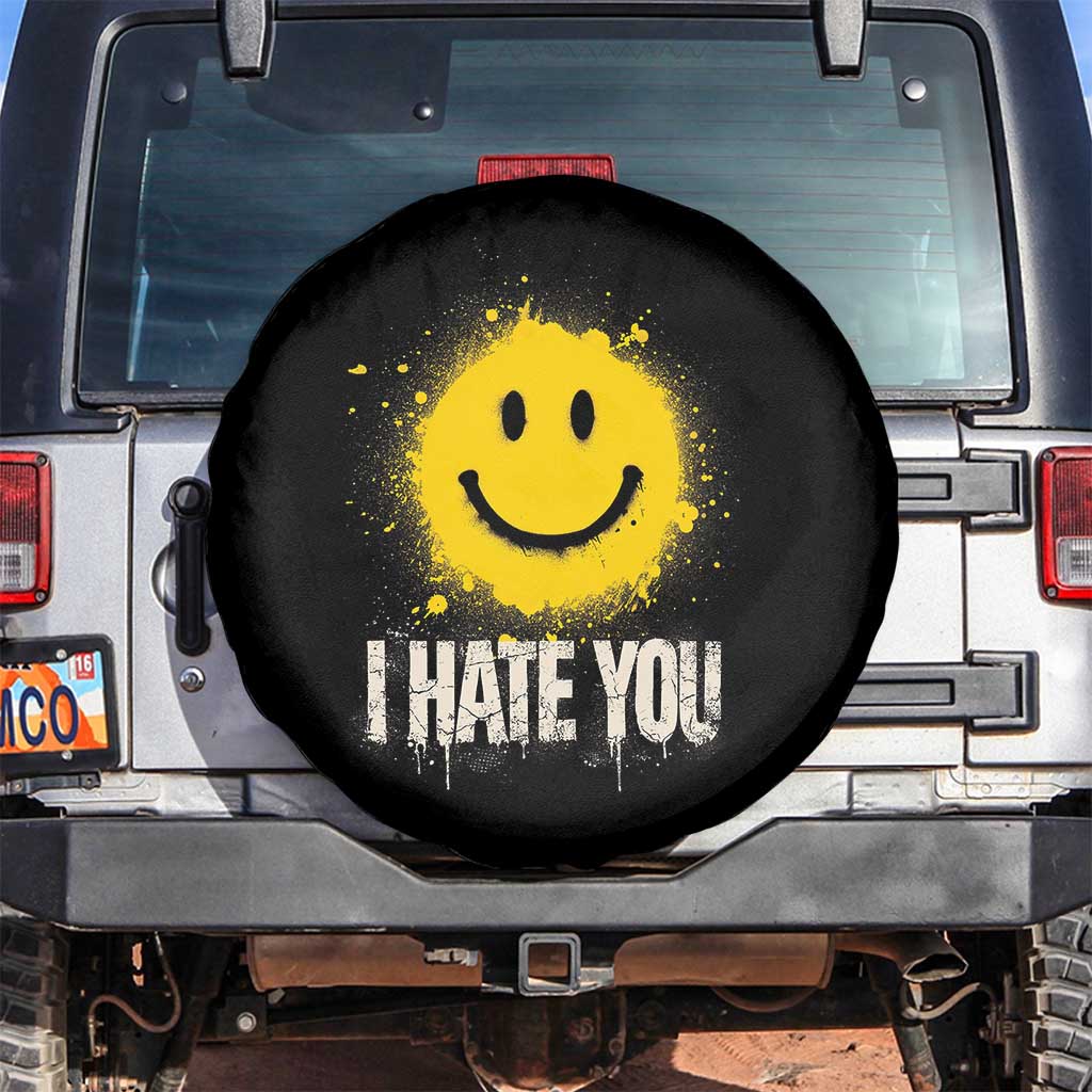 I Hate You Smile Face Spare Tire Cover Funny Sarcastic Meme