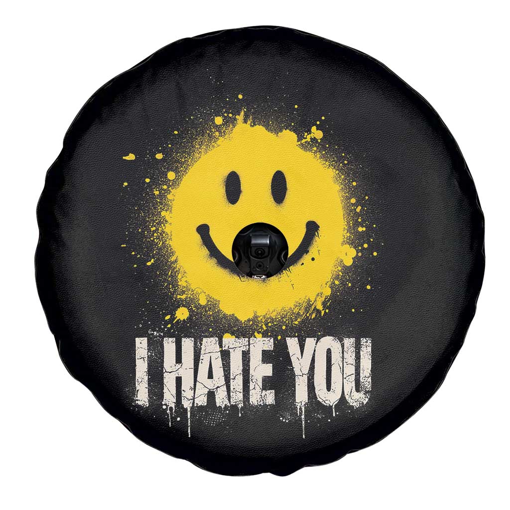 I Hate You Smile Face Spare Tire Cover Funny Sarcastic Meme