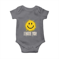 I Hate You Smile Face Baby Onesie Funny Sarcastic Meme