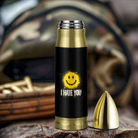 I Hate You Smile Face Bullet Tumbler Funny Sarcastic Meme