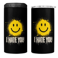 I Hate You Smile Face 4 in 1 Can Cooler Tumbler Funny Sarcastic Meme