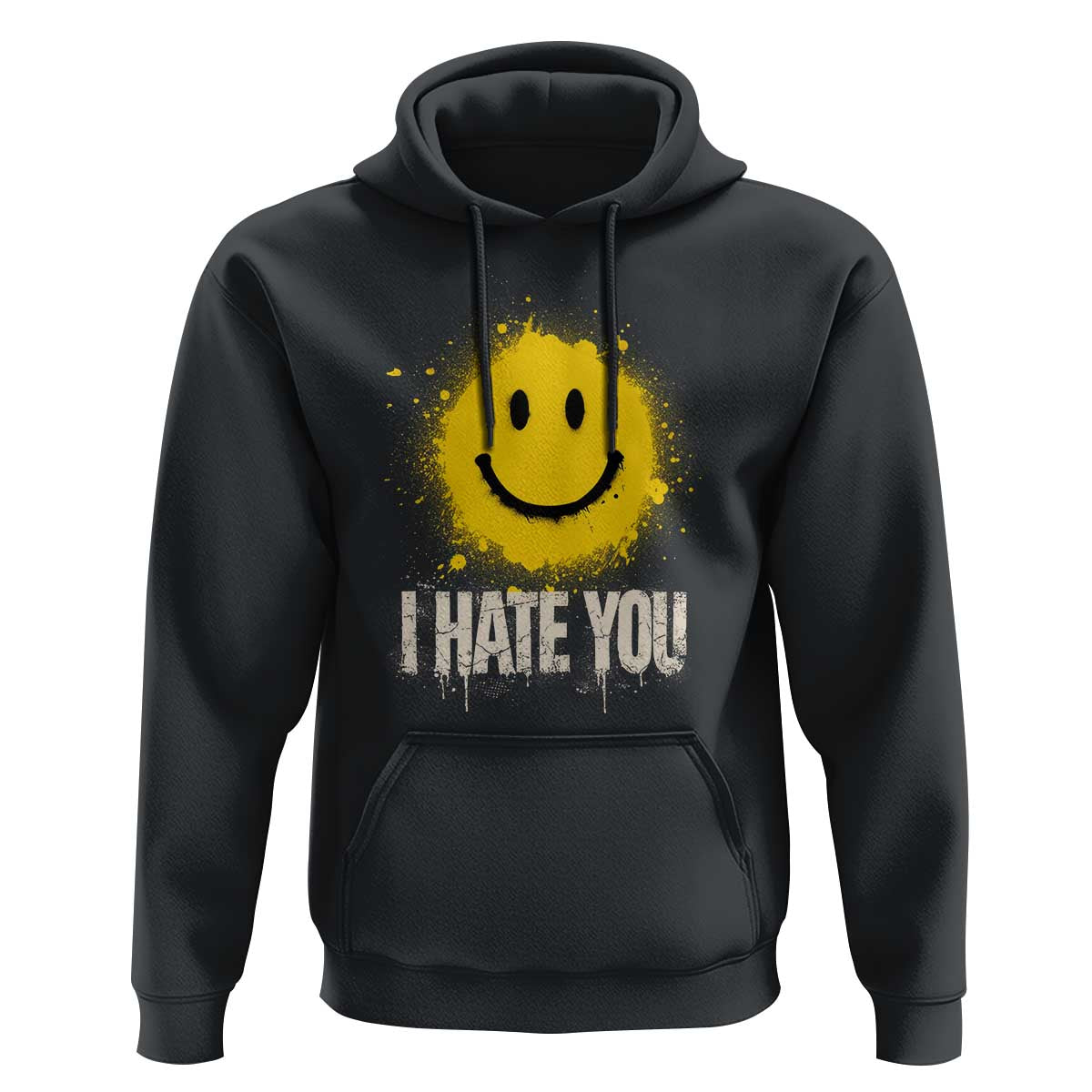 I Hate You Smile Face Hoodie Funny Sarcastic Meme