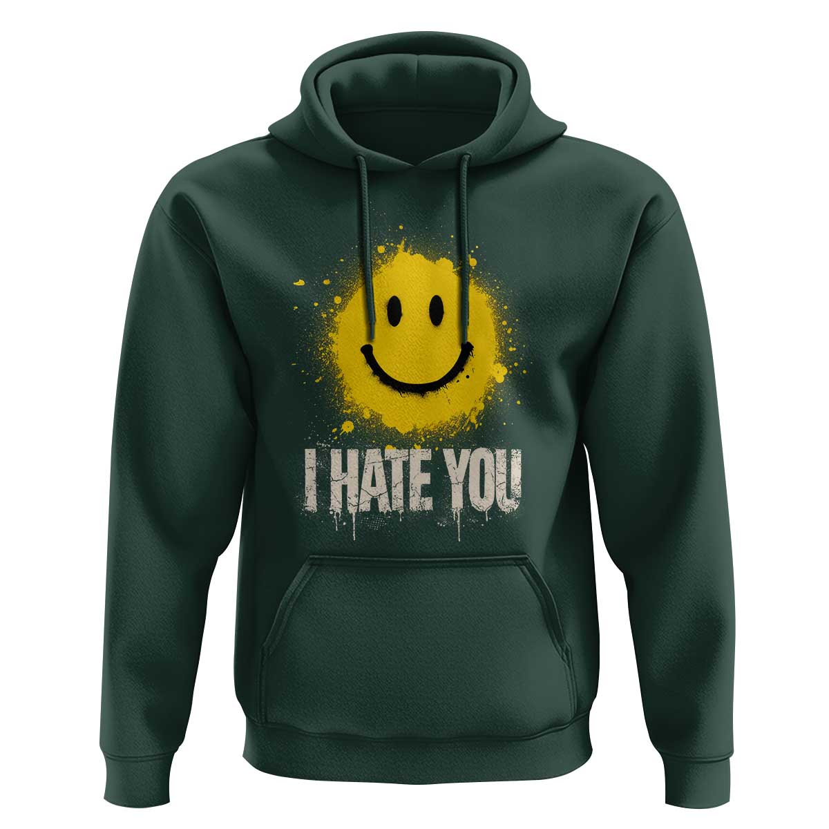 I Hate You Smile Face Hoodie Funny Sarcastic Meme