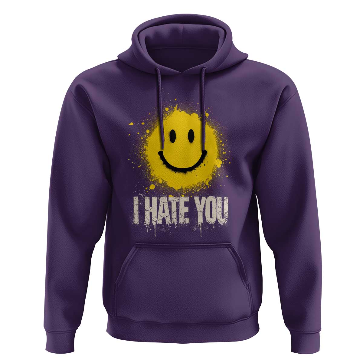 I Hate You Smile Face Hoodie Funny Sarcastic Meme