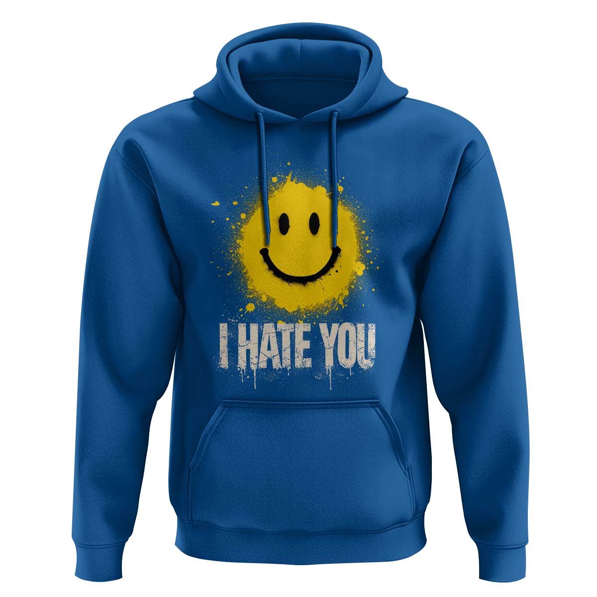 I Hate You Smile Face Hoodie Funny Sarcastic Meme