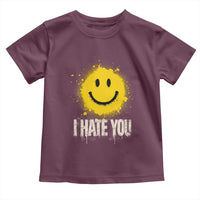 I Hate You Smile Face Toddler T Shirt Funny Sarcastic Meme