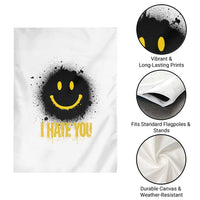 I Hate You Garden Flag Funny Smile Face Emoticon Meme