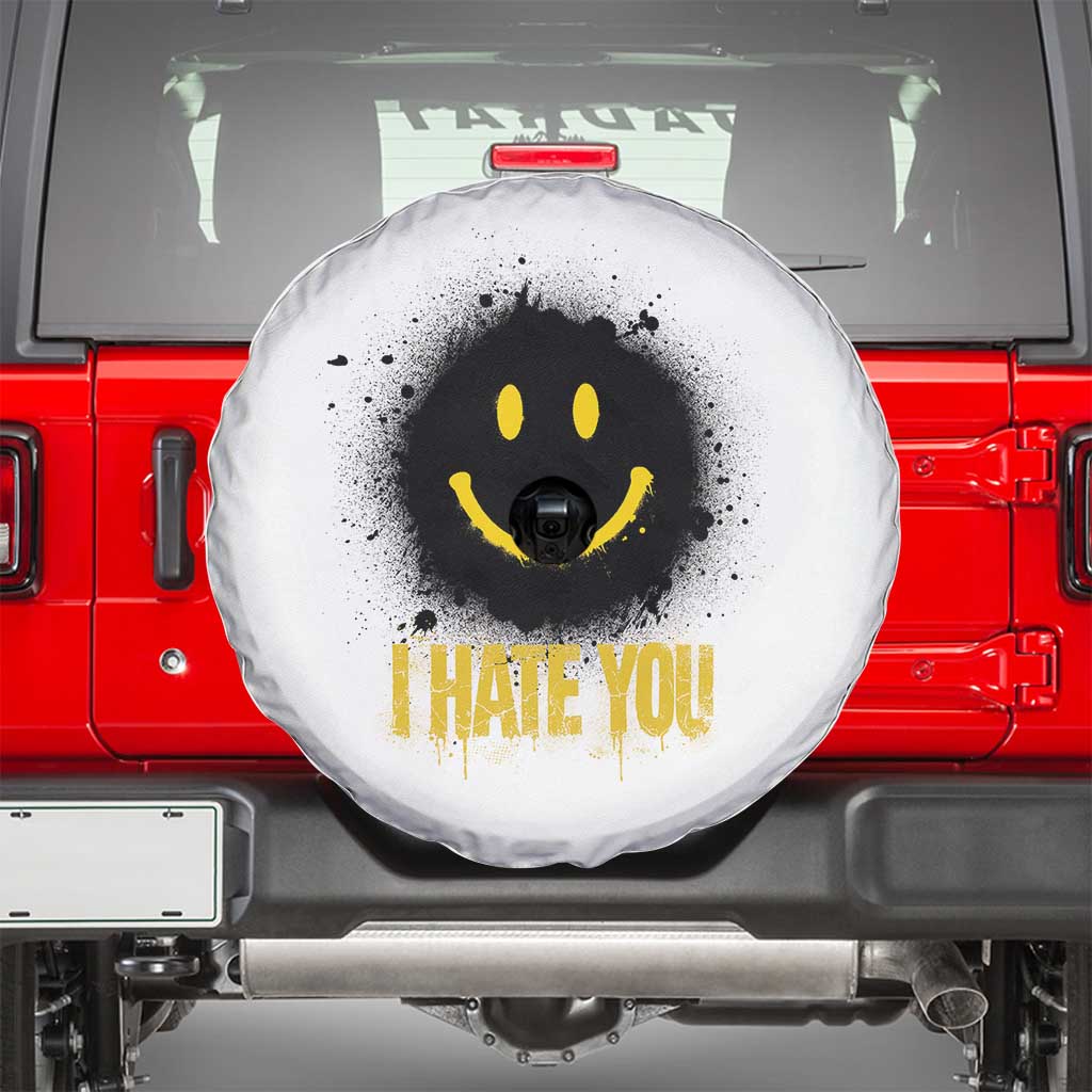 I Hate You Spare Tire Cover Funny Smile Face Emoticon Meme