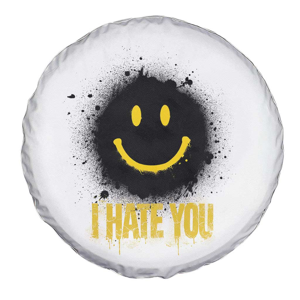 I Hate You Spare Tire Cover Funny Smile Face Emoticon Meme