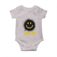 I Hate You Baby Onesie Funny Smile Face Emoticon Meme